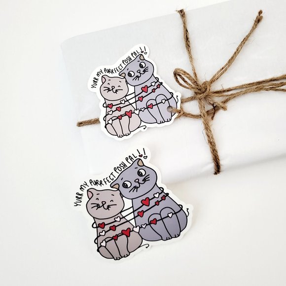 LB058 NOTE CARDS Yurr My Purrfect Posh Pal Cat Animal Lover Friend [Price Firm] - Picture 3 of 7